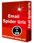 Screenshot of Email Spider URLs 0.0.0.0
