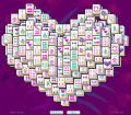 Valentine's Day Heart Mahjong Solitaire.