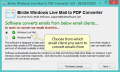 Screenshot of Windows Live Mail to PDF Converter 3.1