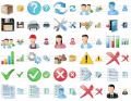 Large vector icons for software & web design