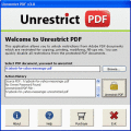 Screenshot of Remove Permissions Password from PDF 7.0
