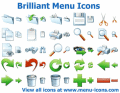 Brilliant menu icons for web site or apps
