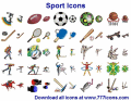 Sport icons pack in different sizes
