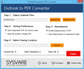 Screenshot of Outlook PST to PDF Converter 2.0