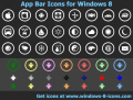 Screenshot of App Bar Icons for Windows 8 2.1