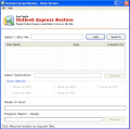 Screenshot of Restore DBX files to Outlook Express 3.2