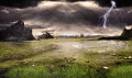 Screenshot of Thunderstorm Field Screensaver 1.0