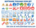 Stock toolbar icons for software designers