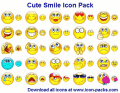Cute smile icons are very popular.