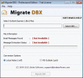 Screenshot of Convert DBX files to PST 3.2