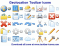 A set of geolocation icons for any toolbar