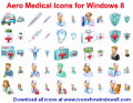 Fresh medical icons for Windows 8