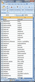 Screenshot of Dictionary Wordlist English Czech 1.5