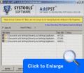 Screenshot of ADD PST in Outlook 2010 3.0