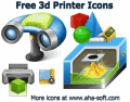 Free 3d Printer Icon Set for enthusiasts!