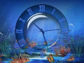 Aquatic clock screensaver is very exciting!