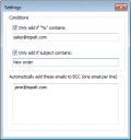 Screenshot of Topalt Auto Bcc for Outlook 3.12