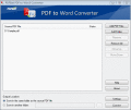 Screenshot of PDFBat PDF to Word Converter 9.8