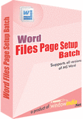 Screenshot of Word File Page Setup Batch 3.5.0
