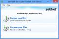 Screenshot of ZebNet Backup for Firefox Free Edition 1.0.0.0