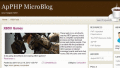 Screenshot of ApPHP MicroBlog Personal PHP Web Blog 4.1.1