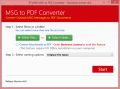 Screenshot of MSG to PDF Converter Batch 6.2.8