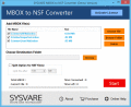 Screenshot of SysVare MBOX to NSF Converter 2.0