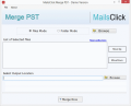 Screenshot of MailsClick Merge PST File 1.0