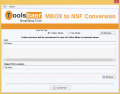 Screenshot of ToolsBaer MBOX to NSF Conversion 1.0