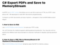 We now export pdf's in C# using memorystream