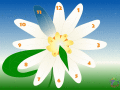 Screenshot of 7art Merry Flower Clock ScreenSaver 1.1