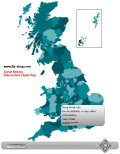 Screenshot of Interactive UK Flash Map 1.0