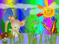 Joyful animated Clock with rainbow colors