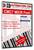 Screenshot of IDAutomation MICR CMC-7 Fonts 6.9