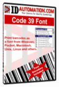 Screenshot of IDAutomation Code39 Barcode Font for MAC 7.12