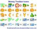 Money Toolbar Icons for financial products