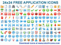 Screenshot of 24x24 Free Application Icons 2010.2