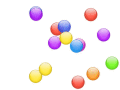 Moving color balls as screen saver.