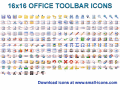 Screenshot of 16x16 Office Toolbar Icons 2010.2