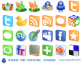 Screenshot of Free 3D Social Icons 2010.2