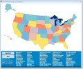 Screenshot of US Interactive Map Quiz Software 7.0