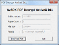 Screenshot of AzSDK PDF Decrypt ActiveX DLL 2.00