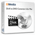 Screenshot of 4Media DivX to DVD Converter for Mac 6.1.1.0723