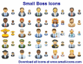 Stock boss icons of executives, officers etc.
