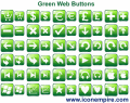Green web buttons for web 2.0 social sites