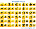 Yellow buttons for social Web sites
