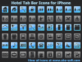 Hotel, travel stock icons for iOS developers