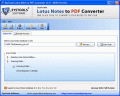 Screenshot of Lotus Notes Database Export to PDF 2.0