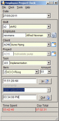 Employee Time Recording Program