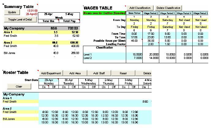 Wage Calculator Excel 30 Automatic Wage Calculation With Roster Sheet